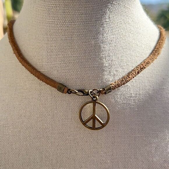 Vintage Leather Cord Abalone Shell Surfer Necklace Rugged Unisex 22" - Picture 5 of 11